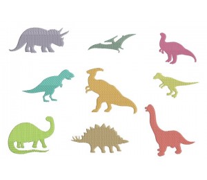 Stickserie - Dino Silhouetten